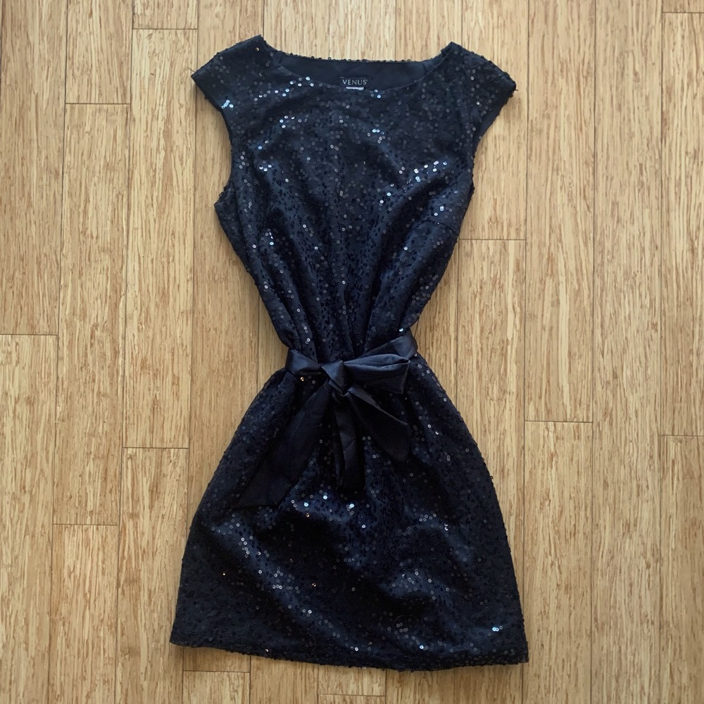 Black sequin dress